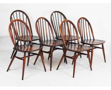 Six Ercol Windsor chairs, 41cm (seats widest point)