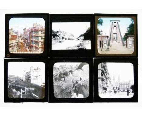 Local Interest - Collection of twenty-seven glass magic lantern slides 'Bristol in Bygone Days', to include Dutch House, Smal