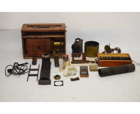 Early 20th Century Newton magic lantern and accessories