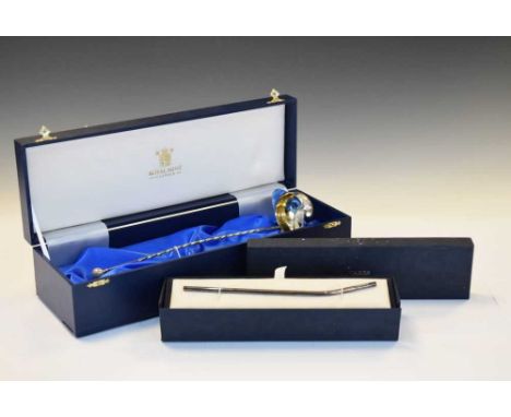 Royal Mint Classics - Modern silver punch ladle, Birmingham 2002, with Queen's Golden Jubilee mark, together with a Carrs sil