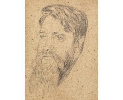  ‡ Sir William Rothenstein (1872-1945) Portrait of the poet Gordon Bottomley Signed with initials and dated 1916 Pencil on bu