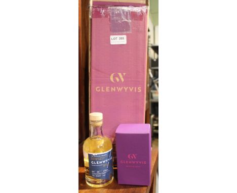 A presentation 200ml bottle of "Glenwyvis" Highland Single Malt Scotch Whisky, (The Members Release), boxed with a shot glass