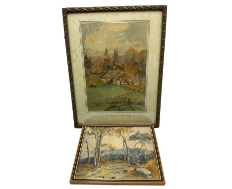 Daisy Smith (British 1891-1983): 'Serbergham in Cumberland' and A Forest Gate, two watercolours signed, one titled on mount m