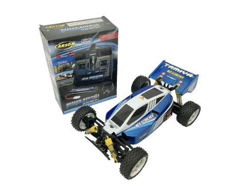 Tamiya - Neo Scorcher TT-02B radio controlled car with boxed Carson Reflex Stick Pro 3.1 Elektro Set Condition Report:Model h