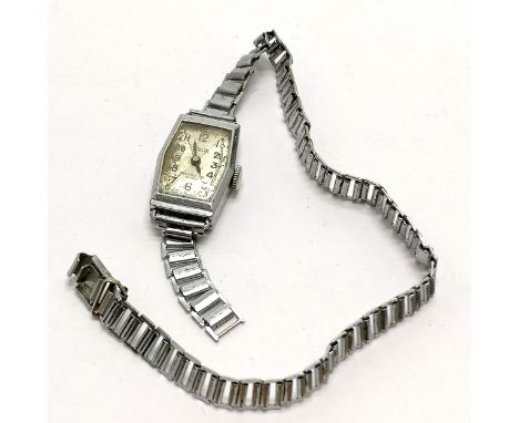 Rolex Tudor Art Deco manual wind ladies wristwatch in a RWC case on a bonklip style bracelet - for spares / repairs 
