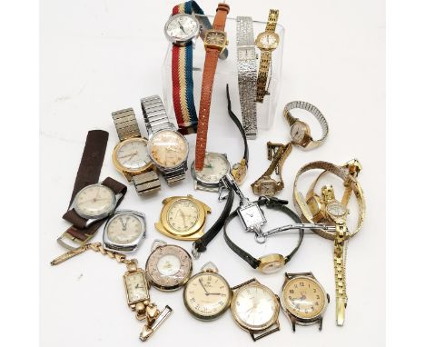 Qty of mechanical wristwatches inc Smiths astral, Art Deco cima, automatic Timex etc - for spares / repairs - SOLD ON BEHALF 