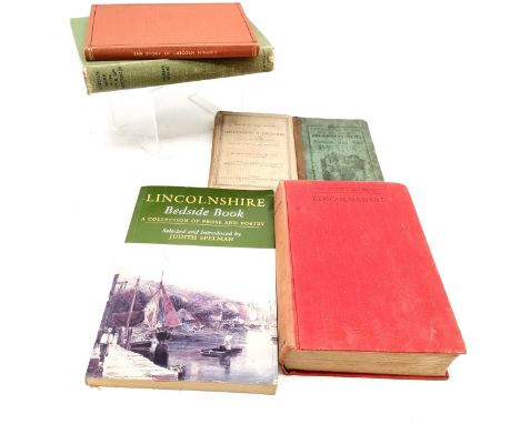 6 books about Lincolnshire inc Illustrated hand book guide to Lincoln published by R E Leary, 1861 Guide to the coasts of Lin