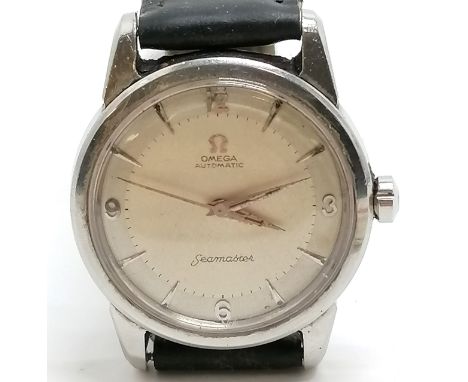 Omega vintage stainless steel automatic seamaster wristwatch - 32mm case &amp; 501 movement &amp; has 1964 dated original pap