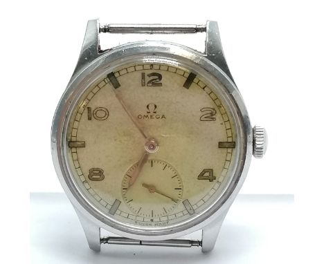 Omega vintage manual wind stainless steel 32mm cased wristwatch 30T2 movement &amp; running BUT WE CANNOT GUARANTEE THE TIMEK