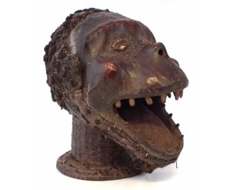 Ekoi head, 25cm high     All lots in this Tribal and African Art Sale are sold subject to V.A.T. Therefore £100 hammer price 