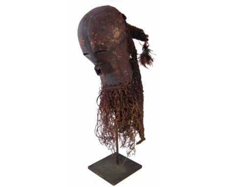 Songye Kifwebe mask, 37cm high excluding beard.     All lots in this Tribal and African Art Sale are sold subject to V.A.T. T
