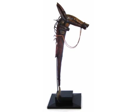 Bambara horse puppet, 96cm high    All lots in this Tribal and African Art Sale are sold subject to V.A.T. Therefore £100 ham