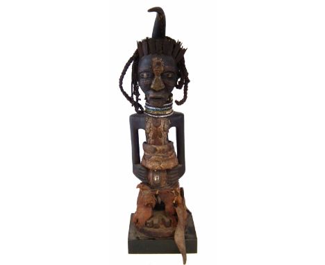 Songye Nkisi of power figure, 89cm     All lots in this Tribal and African Art Sale are sold subject to V.A.T. Therefore £100