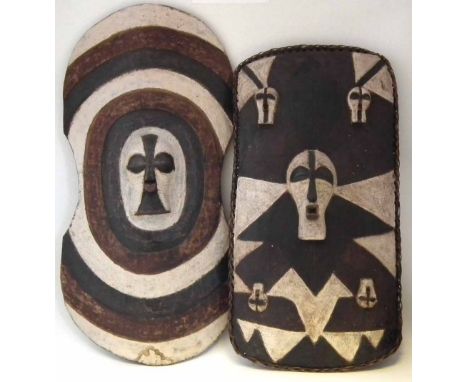 Two Songye kifwebe mask shields, the largest measures 97cm high     All lots in this Tribal and African Art Sale are sold sub