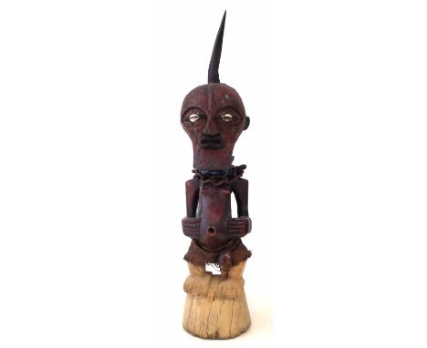 Songye Nkisi Power figure or Fetish, 78cm overall height.     All lots in this Tribal and African Art Sale are sold subject t