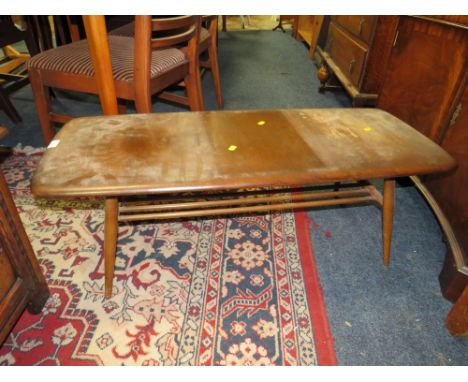 A SMALL ERCOL STYLE COFFEE TABLE