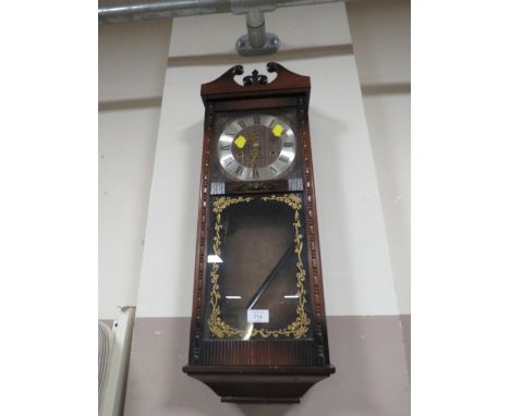 A MODERN ACCTIM WALLCLOCK, RECTANGULAR MIRROR AND BAROMETER (3)