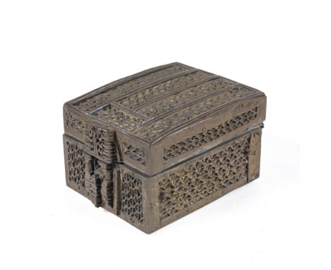 A French document or missal casket in iron on wood inner work, 15th C.H 10 x L 18 x D 13,5 cm Ref.: - The Metropolitan Museum