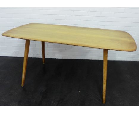 Ercol blonde elm dining table, 72 x 154cm