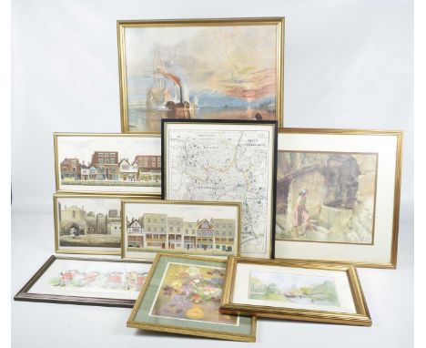 A collection of architectural prints of Chester, 20th century To include Northgate Street, Watergate Street, amusing cartoons