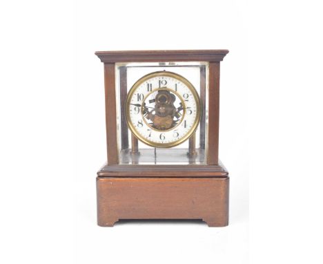 An 'Eureka' electric clock, early 20th Century 10cm white enamel dial, Arabic numerals, bares label 'Eureka clock company Ltd