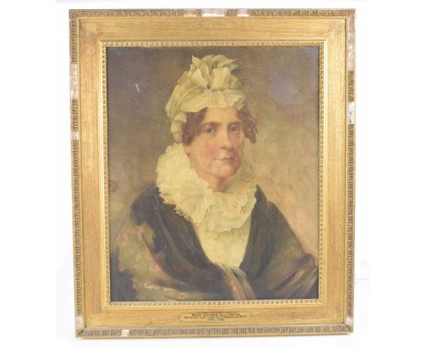 Portrait of Mary Grimke (nee Smith)Bears inscription "Married 1784 John Faucheraud Grimke 1764-1839", oil on canvas, 60 x 50c