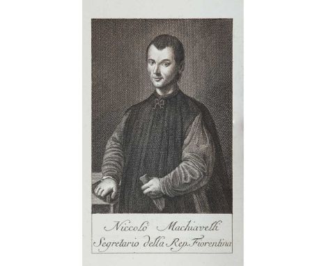 Machiavelli, Niccolo [Opere] Cosmopoli [Venice: Pasquali], 1769. 8 volumes, 8vo (17.4 x 11cm), contemporary tan quarter calf,