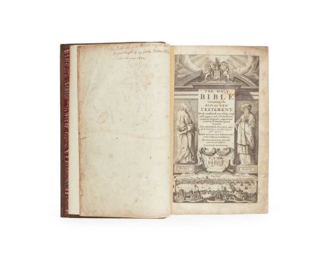 Bible; English; Authorised The Holy Bible containing the Old and New Testament [Amsterdam?: no printer], 1672. Folio in sixes