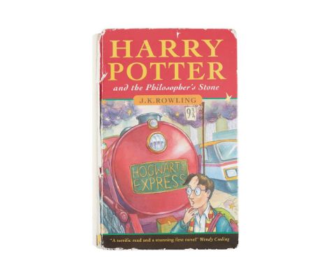 Rowling, J. K. Harry Potter and the Philosopher's Stone London: Bloomsbury, 1997. 8vo, original pictorial boards, 223 pp., sp