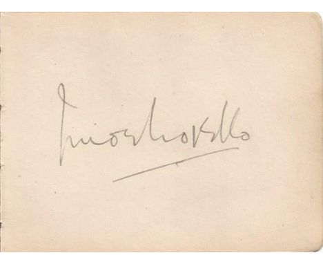 Ivor Novello signed album page. (15 January 1893 - 6 March 1951), born David Ivor Davies, was a Welsh composer and actor who 