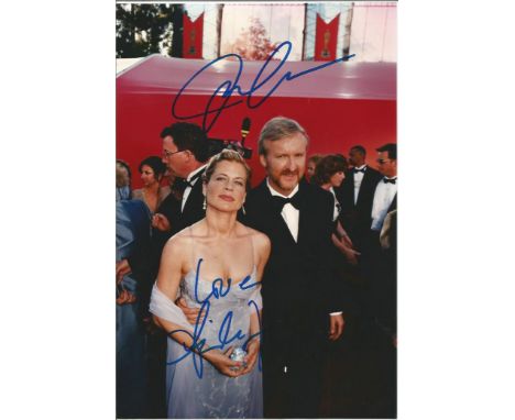 James Cameron and Linda Hamilton signed 10x7 colour photo 