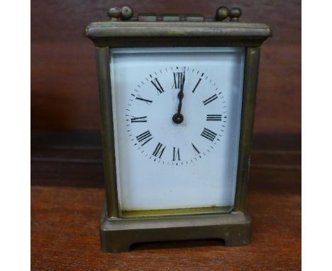 A carriage clock, height 11.5cm