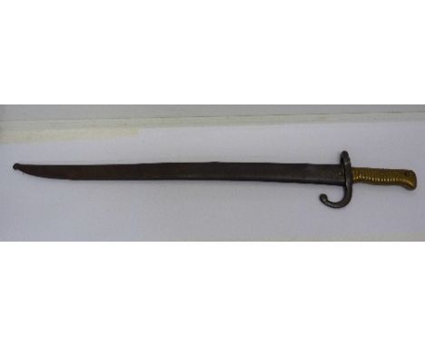 A French bayonet and scabbard