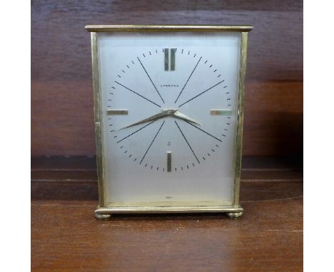 A Garrard 8 day mantel timepiece, top bears inscription, height 14cm