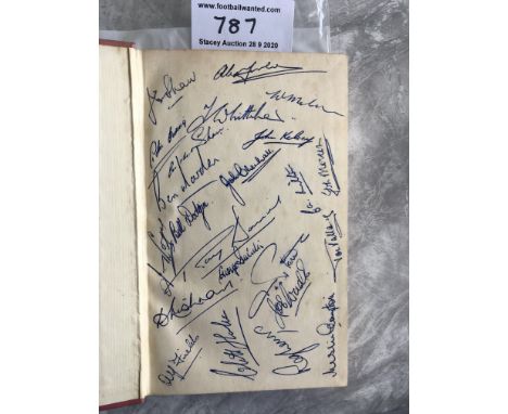 Forward Arsenal Fully Signed 1952 Football Book: Bernard Joy hardback book signed on inner blank page by 22 including manager