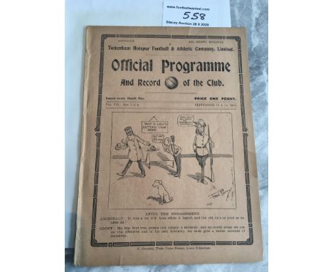1913/14 Tottenham Reserves v Norwich + Southampton Football Programme: Excellent condition South Eastern League matches ex bo
