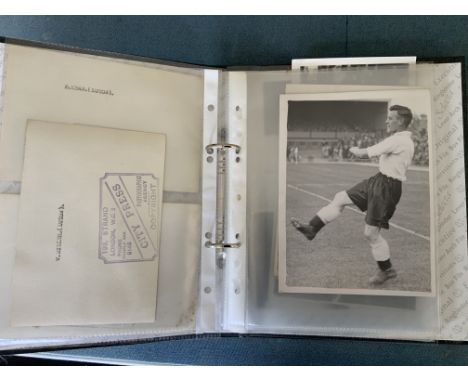Luton Town 1930s Football Press Photos: All roughly postcard size with press stamps to rear including Wilkes and City Press. 