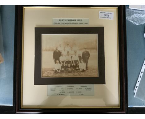 1900 Bury FA Cup Winners Football Photo: We removed this photo from frame to see if its original and we believe it is. Depict