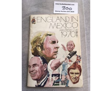 1970 World Cup England Football Itinerary. Excellent 16 page booklet featuring Moore Ramsey and Ball to cover. Lovely item wi