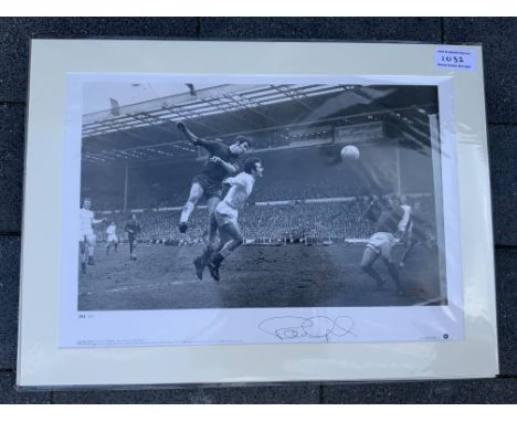 1970 FA Cup Peter Osgood Signed Chelsea Mounted Football Print: Hand signed by Peter who is pictured scoring in the final. Mo