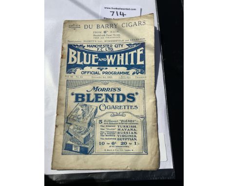 1923/24 Manchester City v Newcastle United Football Programme: Fair condition 16 pager with rusty staples. No team changes.