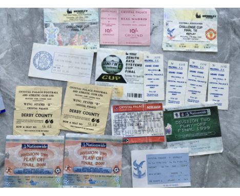 Crystal Palace Football Ticket Collection: Whilst mainly 90s and 2000s we spotted 1990 FA Cup Final + Replay, Unused 69/70 v 