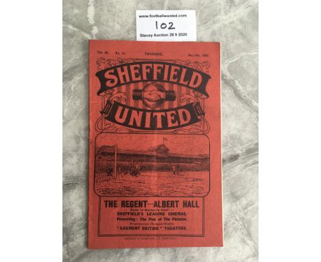 32/33 Sheffield United v Arsenal Football Programme: Excellent condition from the season Arsenal won the League. This was the