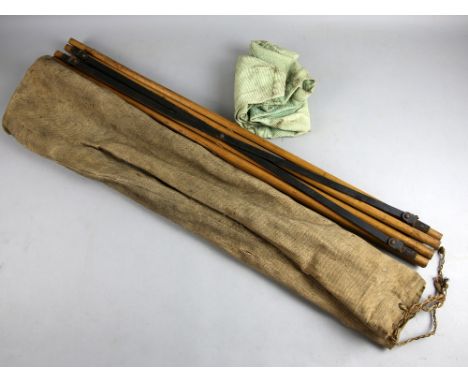 WWII campaign washstand, tin uniform trunk and a wooden packing case..     No name on washstandMetal trunk overall wear, Wood