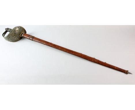 George VI  officer's dress sword in leather scabbard 98cm .     