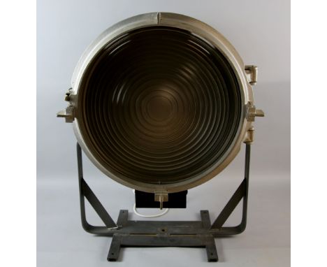 A. E. Cremer, Paris, Flood light with freznel lens, 38cm and with associated tripod stand.     