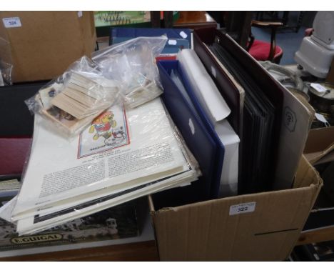 A COLLECTION OF FIRST DAY COVERS, stamps, tea cards and printed ephemera 