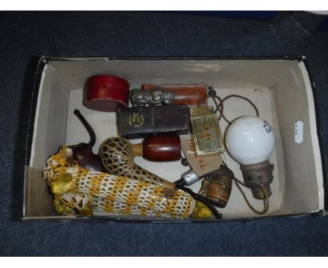 A MUSICAL CIGARETTE LIGHTER and a collection of sundries