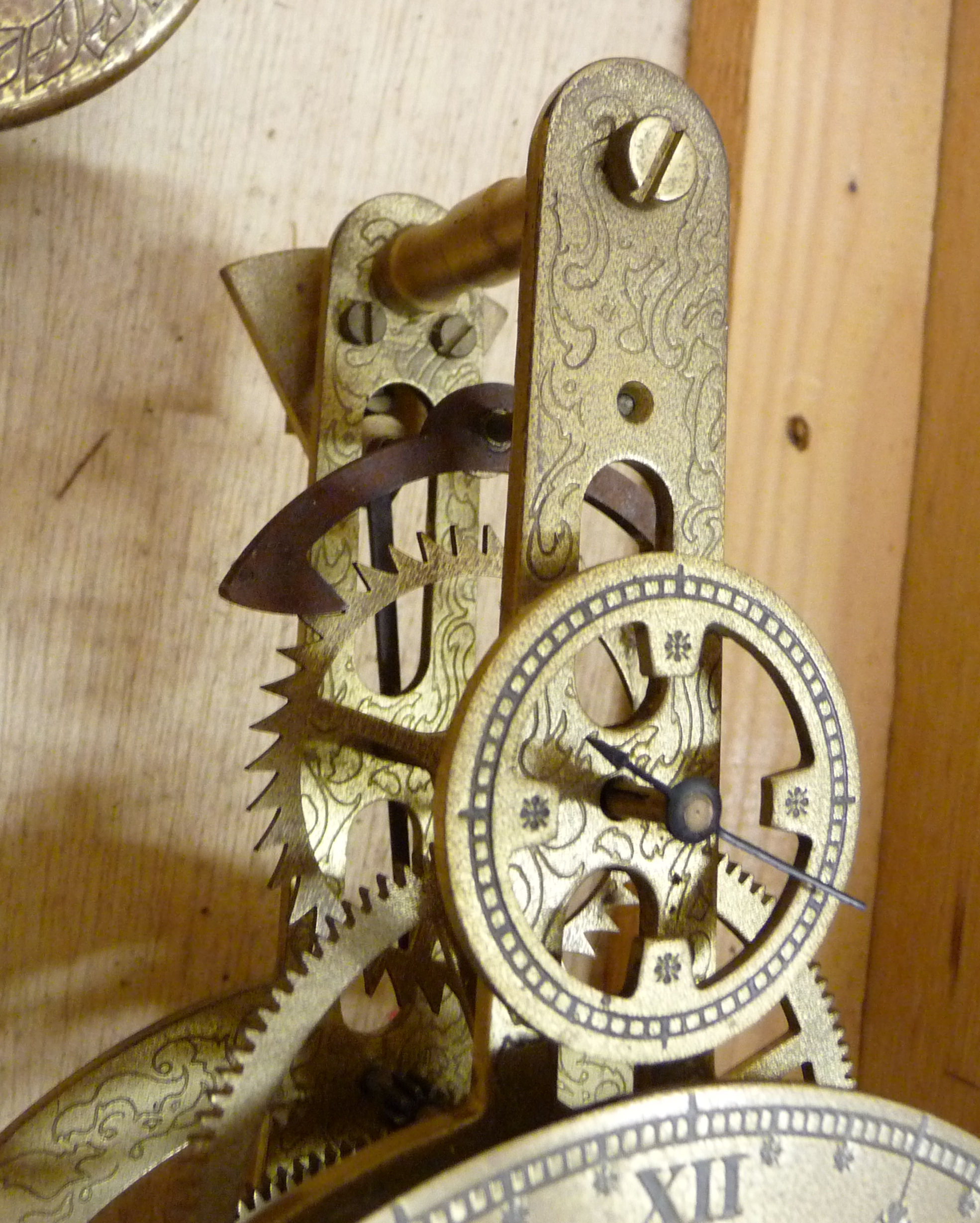 A Benjamin Franklin Design 'The Three Wheeled Clock', On A Bracket ...