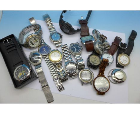 Gentleman's wristwatches including Swatch, Summit and Casio